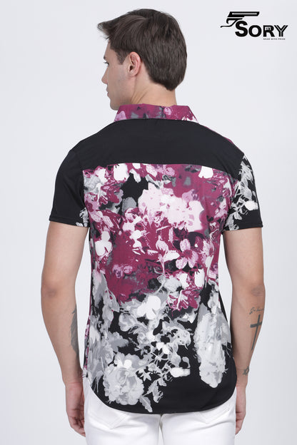 BLACK FLOWER PRINTED SHIRT