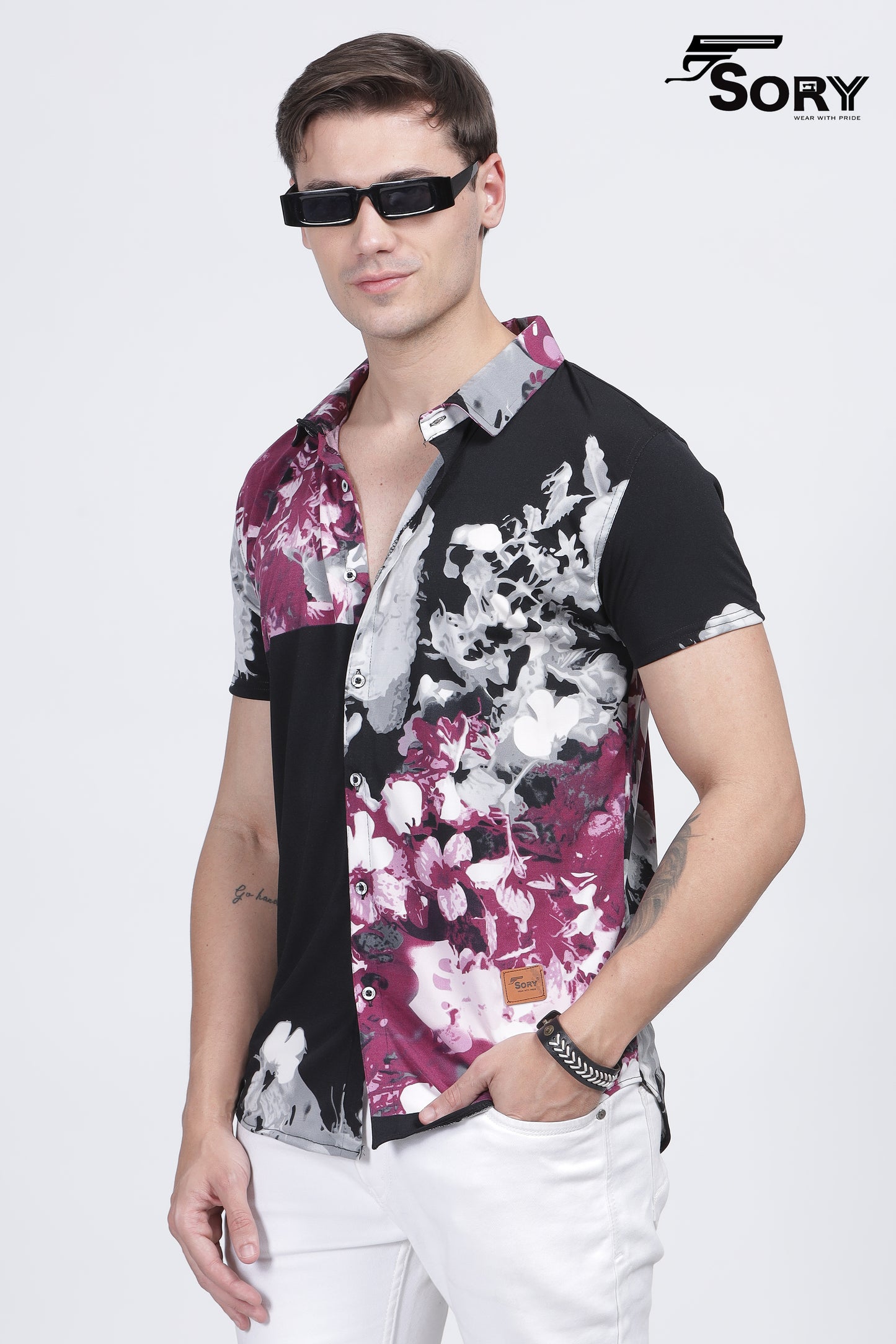 BLACK FLOWER PRINTED SHIRT